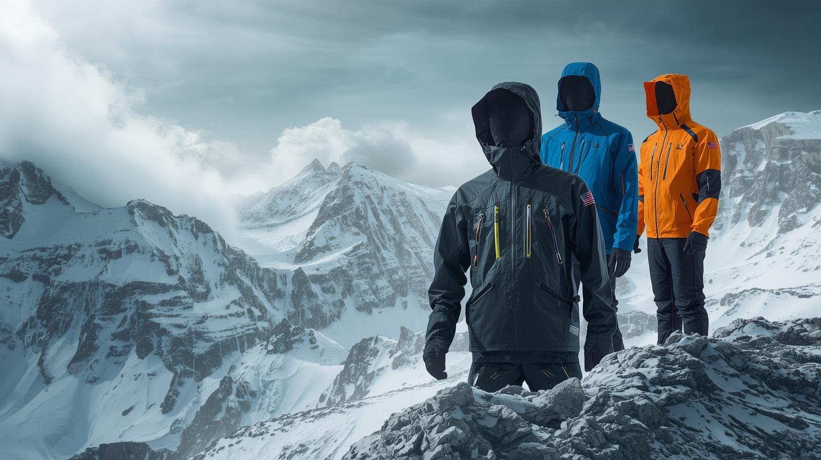 Imagens De Roupa De Protecao Ao Frio Em Um Local Montanhoso Imagem Para Uma Propaganda De Roupas Para Expedicao